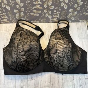 NWOT Cacique‎ 40DDD Underwire Bra Lightly Lined Full Coverage Lace Satin Support